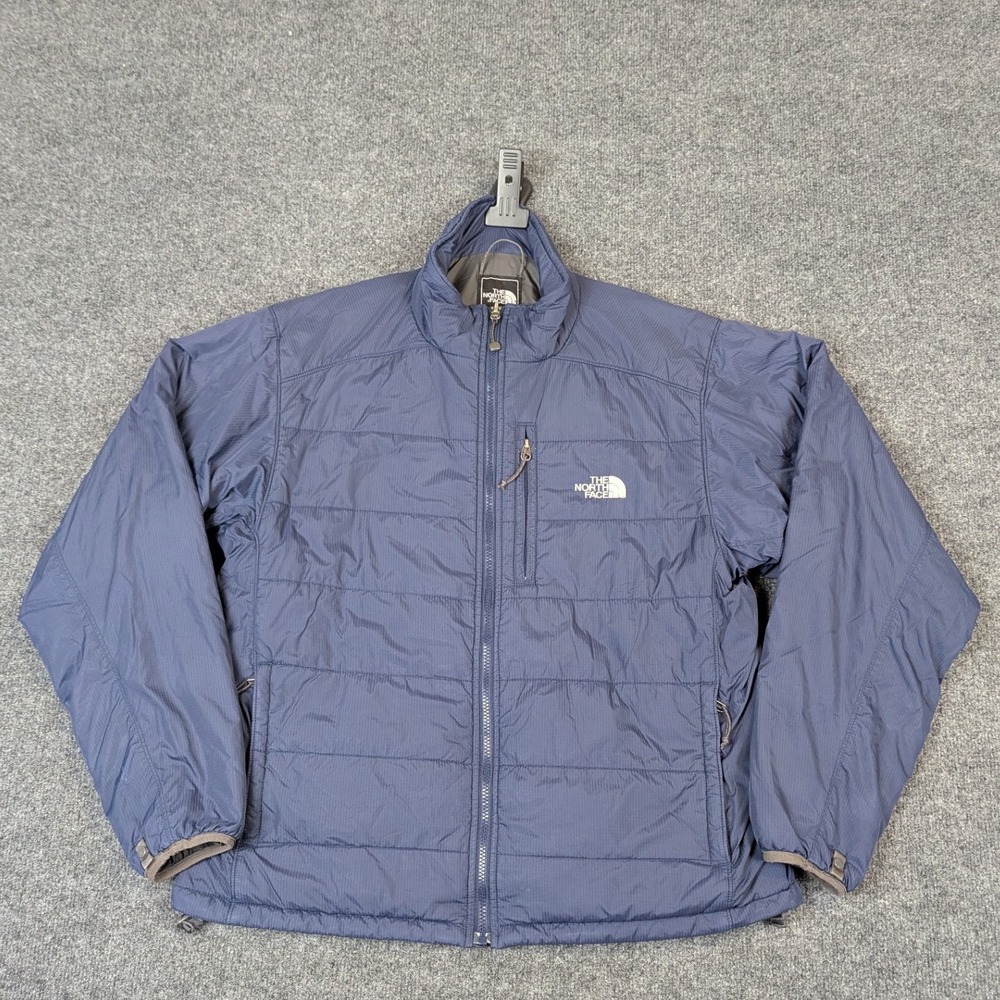 The North Face Mens Primaloft Insulated Puffer Jacket Navy Blue Large Ripstop